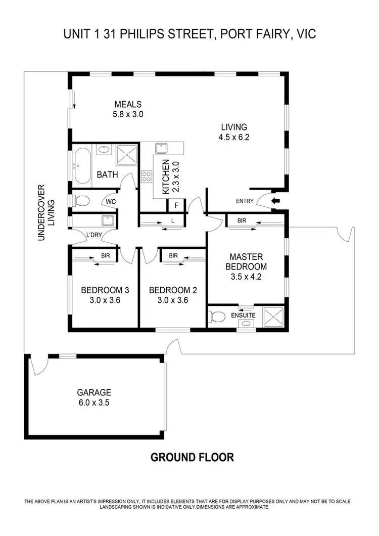 Floorplan of Homely house listing, 1/31 Philip Street, Port Fairy VIC 3284