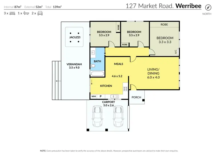Floorplan of Homely house listing, 127 Market Road, Werribee VIC 3030