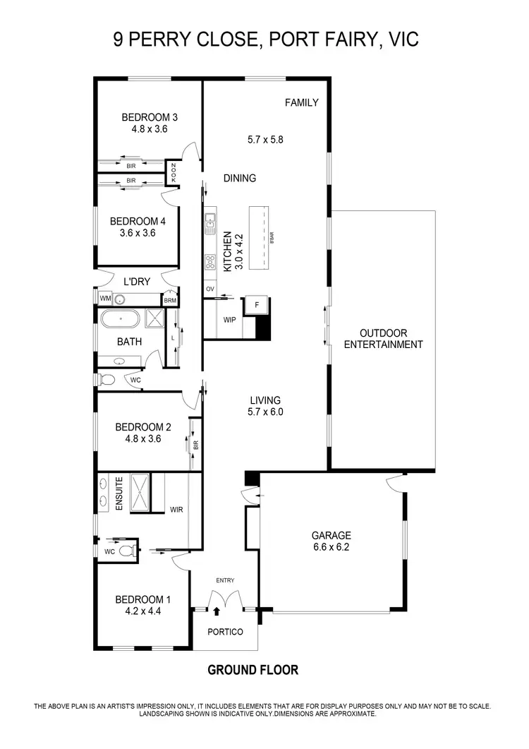 Floorplan of Homely house listing, 9 Perry Close, Port Fairy VIC 3284