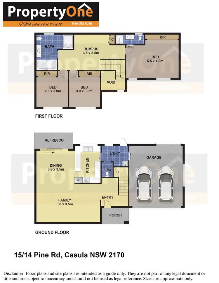 Floorplan of Homely townhouse listing, 15/14 Pine Road, Casula NSW 2170