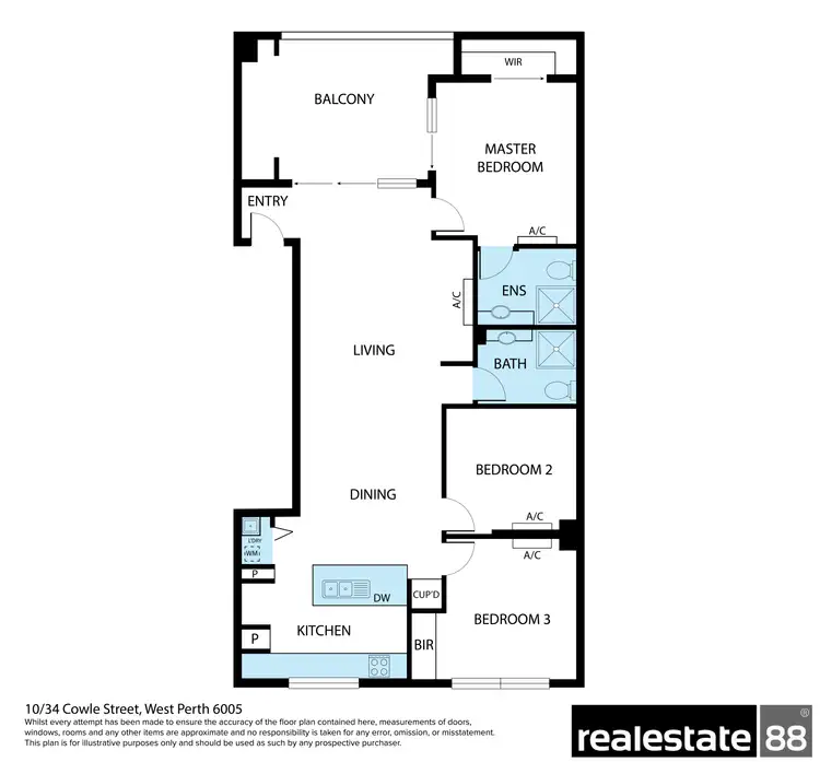 Floorplan of Homely apartment listing, 10/34 Cowle Street, West Perth WA 6005
