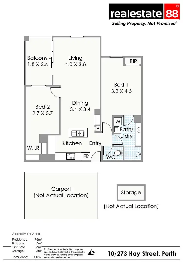 Floorplan of Homely apartment listing, 10/273 Hay Street, East Perth WA 6004