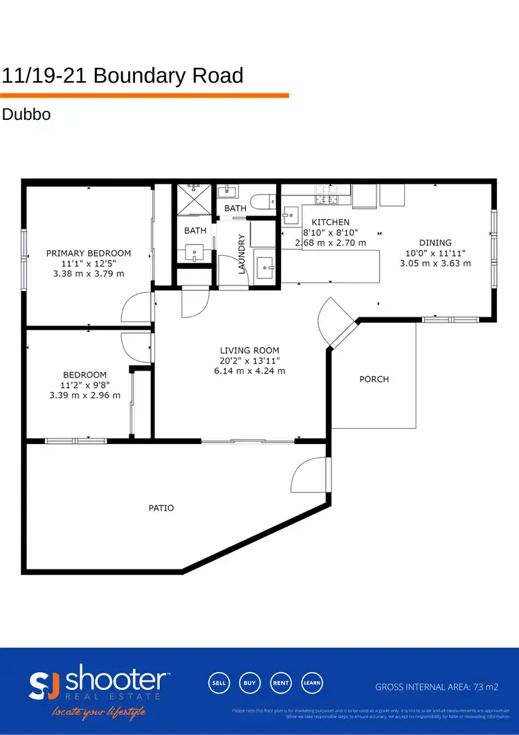 Floorplan of Homely unit listing, 11/19-21 Boundary Road, Dubbo NSW 2830