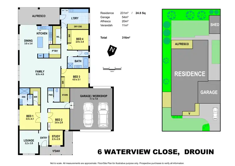 Floorplan of Homely house listing, 6 Waterview Close, Drouin VIC 3818