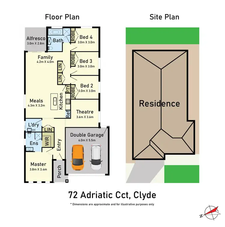 Floorplan of Homely house listing, 72 Adriatic Circuit, Clyde VIC 3978