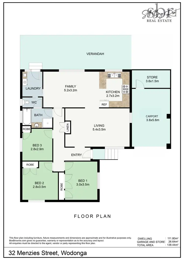 Floorplan of Homely house listing, 32 MENZIES STREET, Wodonga VIC 3690