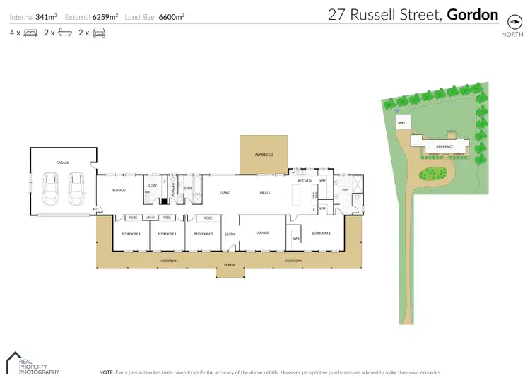 Floorplan of Homely house listing, 27 Russell Street, Gordon VIC 3345