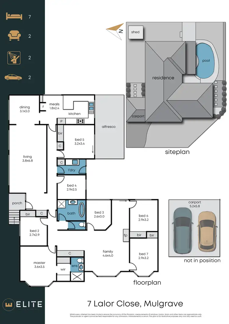 Floorplan of Homely house listing, 7 Lalor Close, Mulgrave VIC 3170
