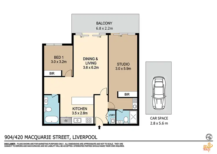 Floorplan of Homely apartment listing, 904/420 Macquarie Street, Liverpool NSW 2170