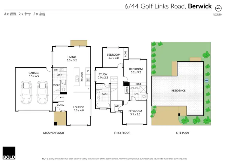 Floorplan of Homely townhouse listing, 6/44 Golf Links Road, Berwick VIC 3806