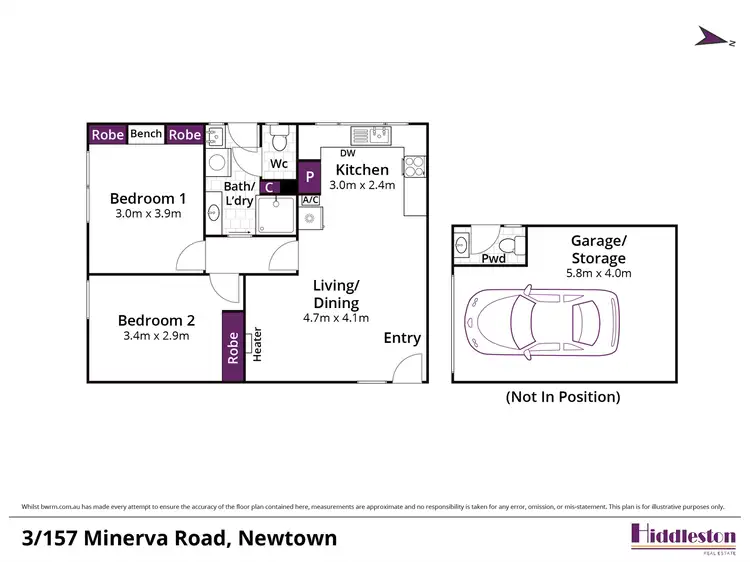 Floorplan of Homely townhouse listing, 3/157 Minerva Road, Newtown VIC 3220