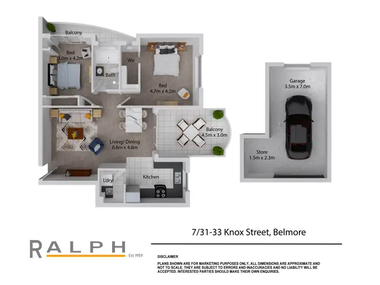 Floorplan of Homely unit listing, 7/31-33 Knox Street, Belmore NSW 2192