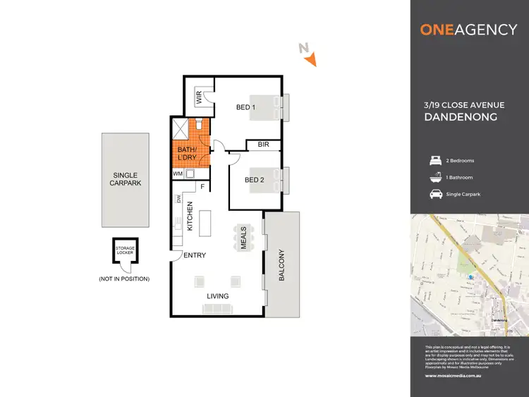 Floorplan of Homely apartment listing, 3/19 Close Avenue, Dandenong VIC 3175