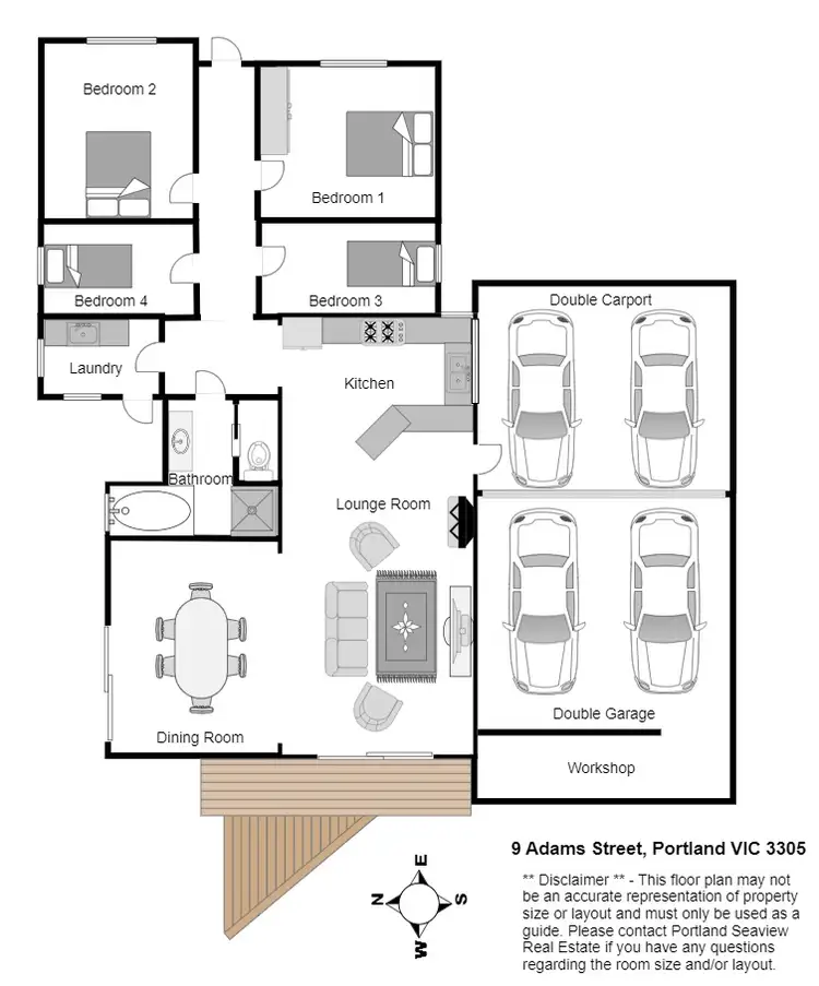 Floorplan of Homely house listing, 9 Adams Street, Portland VIC 3305