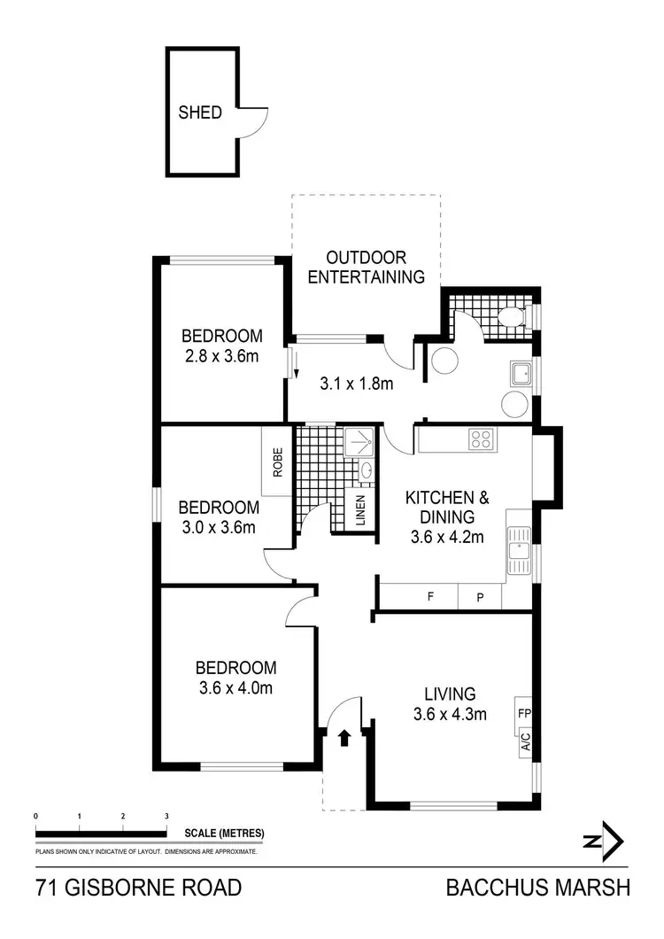 Floorplan of Homely house listing, 71 Gisborne Road, Bacchus Marsh VIC 3340