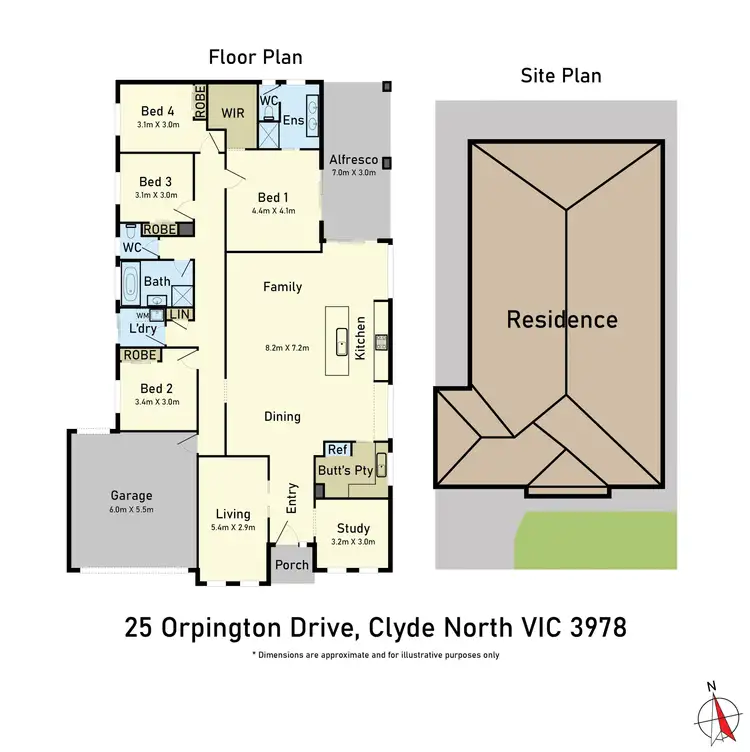 Floorplan of Homely house listing, 25 Orpington Drive, Clyde North VIC 3978