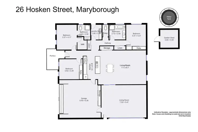 Floorplan of Homely house listing, 26 Hosken Street, Maryborough VIC 3465