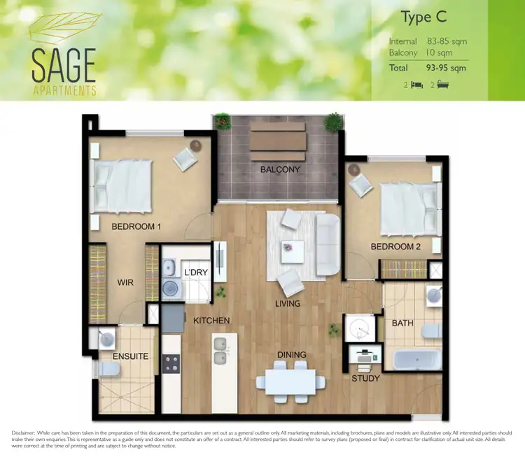 Floorplan of Homely apartment listing, 1207/31 Bourton Road, Merrimac QLD 4226
