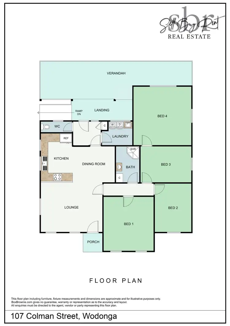Floorplan of Homely house listing, 107 COLMAN STREET, Wodonga VIC 3690