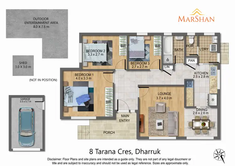 Floorplan of Homely house listing, 8 Tarana Crescent, Dharruk NSW 2770