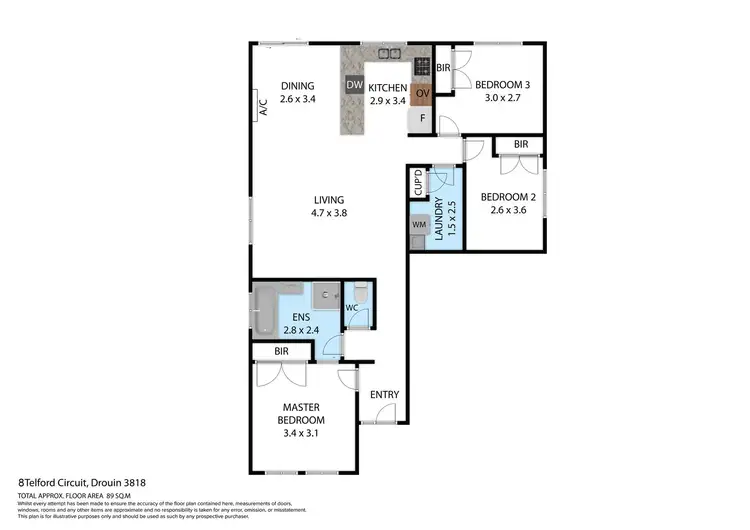 Floorplan of Homely unit listing, 8 Telford Circuit, Drouin VIC 3818