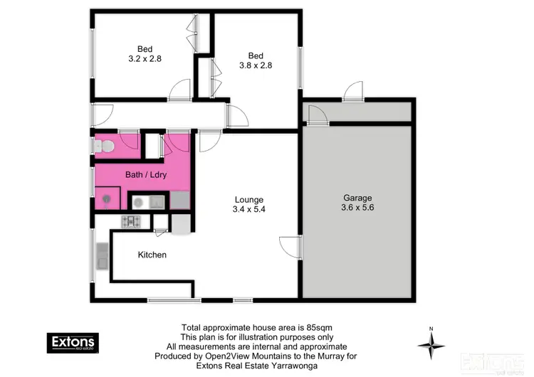 Floorplan of Homely unit listing, 2/21 HICKS STREET, Mulwala NSW 2647