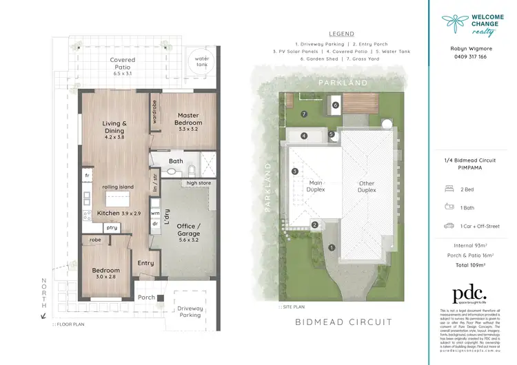 Floorplan of Homely semi-detached listing, 1/4 Bidmead Circuit, Pimpama QLD 4209