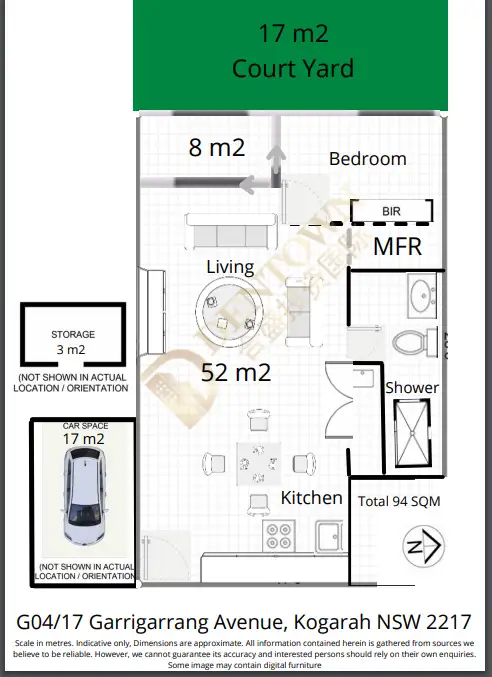 Floorplan of Homely apartment listing, G04/17 Garrigarrang Avenue, Kogarah NSW 2217