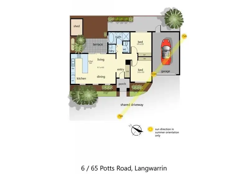 Floorplan of Homely unit listing, 6/65 Potts Road, Langwarrin VIC 3910