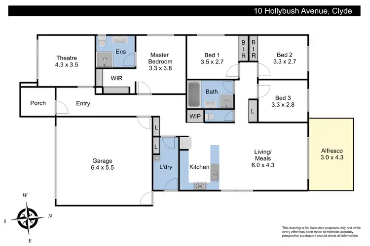 Floorplan of Homely house listing, 10 Hollybush Avenue, Clyde VIC 3978