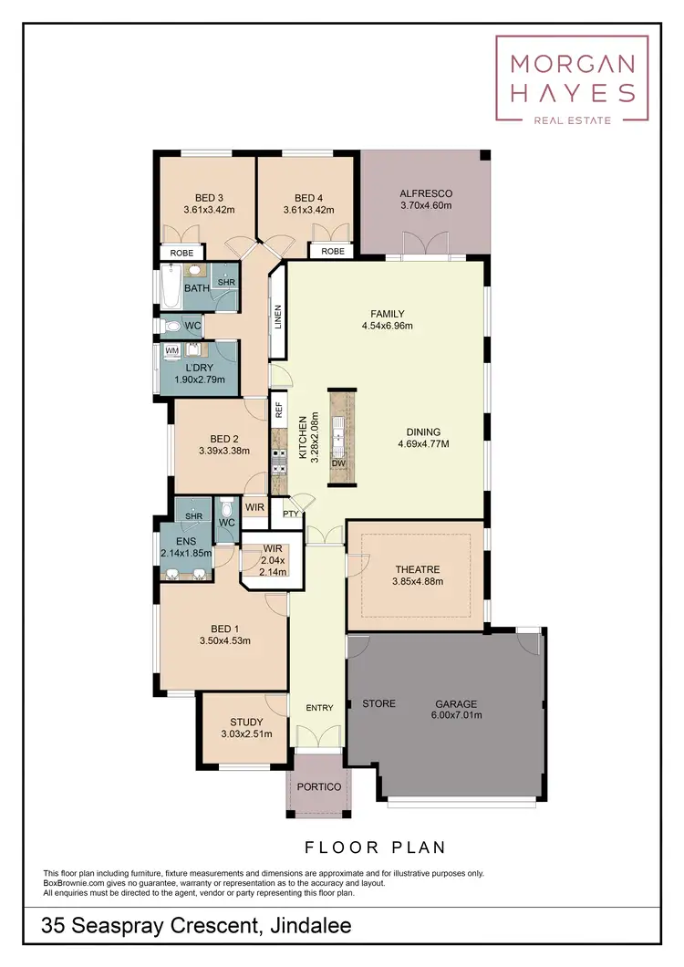 Floorplan of Homely house listing, 35 Seaspray Crescent, Jindalee WA 6036