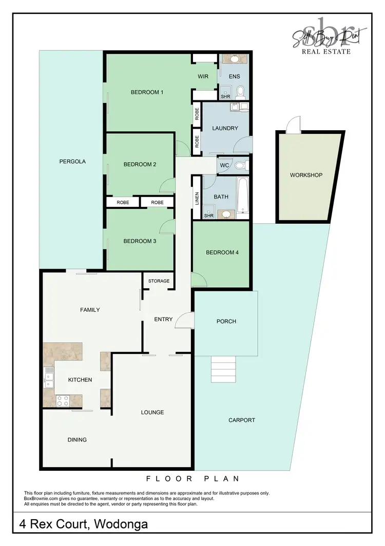 Floorplan of Homely house listing, 4 REX COURT, Wodonga VIC 3690