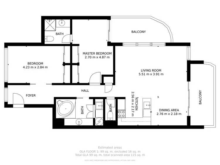 Floorplan of Homely unit listing, 24 CYPRESS DRIVE, Mulwala NSW 2647