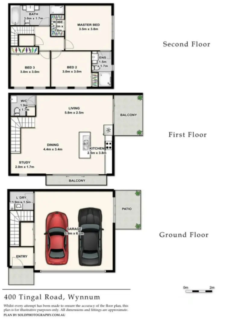 Floorplan of Homely townhouse listing, 65/400 Tingal Road, Wynnum QLD 4178