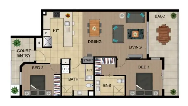 Floorplan of Homely apartment listing, 103/92 Sixth Avenue, Maroochydore QLD 4558