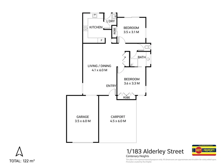 Floorplan of Homely unit listing, Unit 1/183 Alderley Street, Centenary Heights QLD 4350