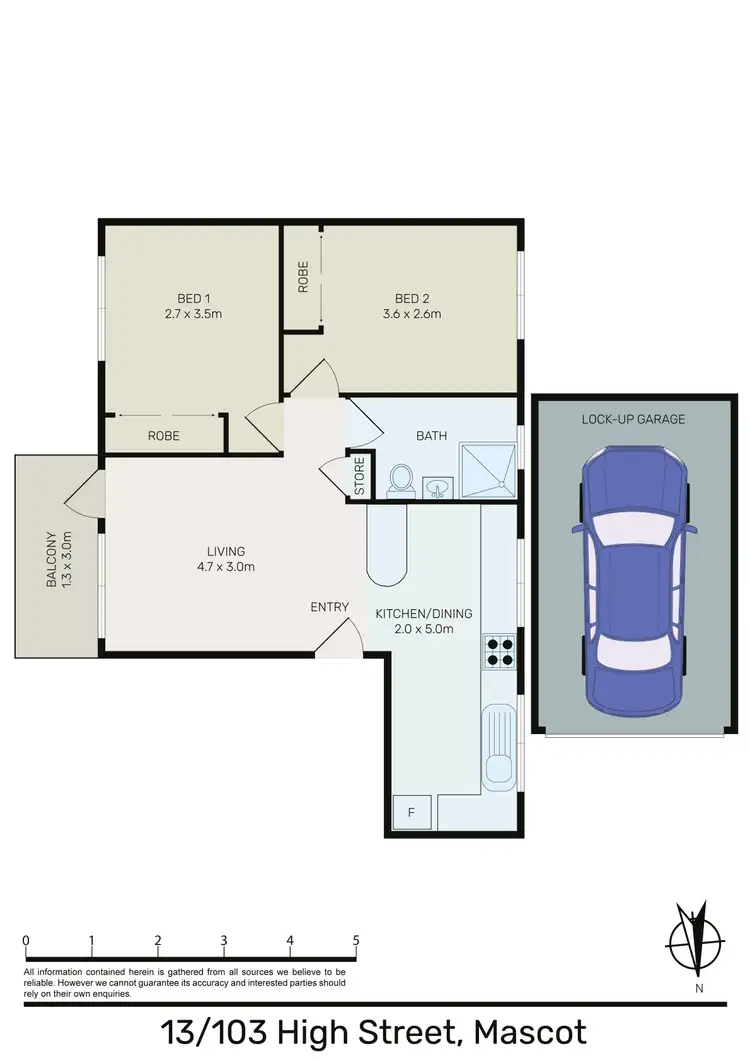 Floorplan of Homely apartment listing, 13/103 High Street, Mascot NSW 2020