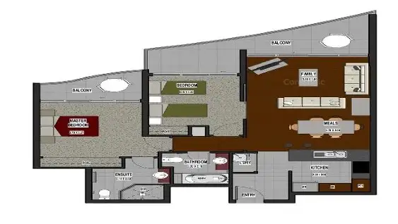 Floorplan of Homely apartment listing, 3213/23 Ferny Avenue, Surfers Paradise QLD 4217