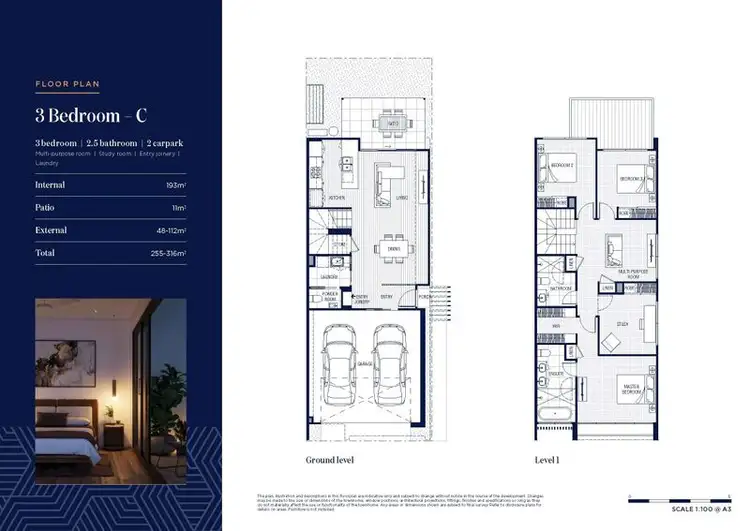 Floorplan of Homely townhouse listing, 64/104 Lamington Avenue, Ascot QLD 4007