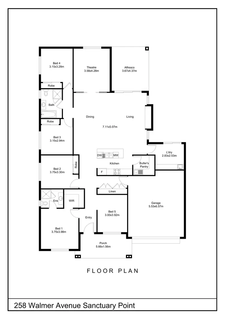 Floorplan of Homely house listing, 258 Walmer Avenue, Sanctuary Point NSW 2540