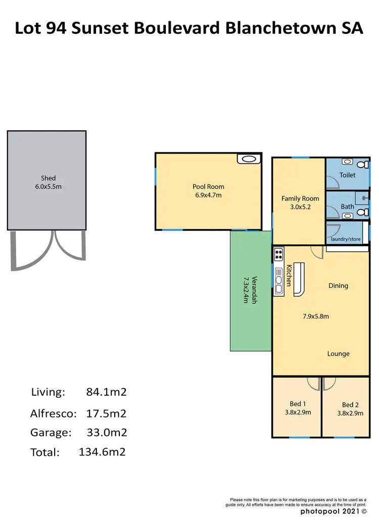 Floorplan of Homely house listing, 94 Sunset Boulevard, Blanchetown SA 5357