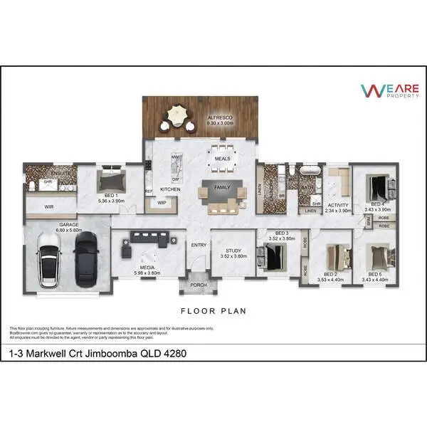 Floorplan of Homely house listing, 1 Markwell Circuit, Jimboomba QLD 4280