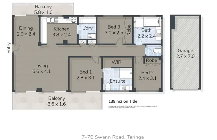 Floorplan of Homely unit listing, 7/70 Swann Road, Taringa QLD 4068
