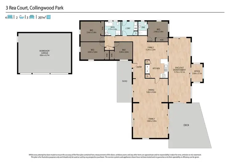 Floorplan of Homely house listing, 3 Rea Court, Collingwood Park QLD 4301