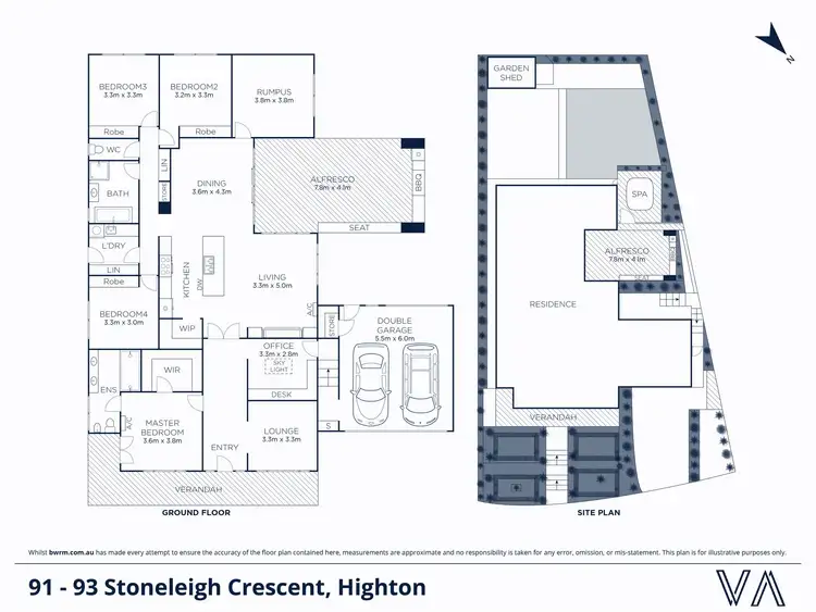 Floorplan of Homely house listing, 91-93 Stoneleigh Crescent, Highton VIC 3216