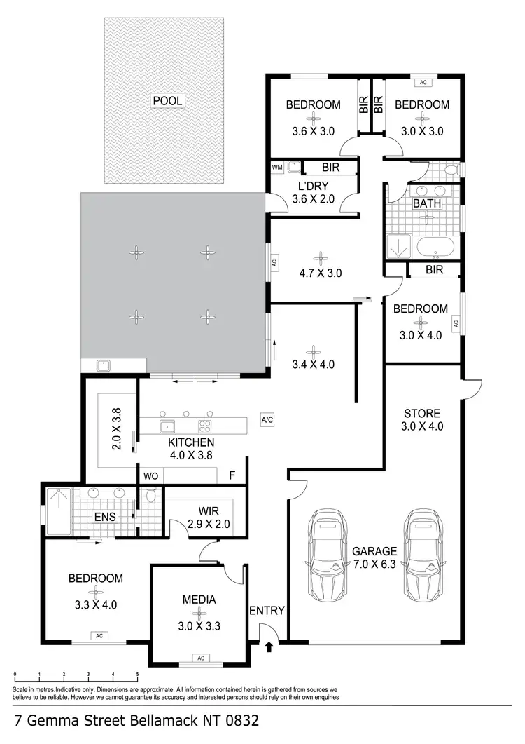 Floorplan of Homely house listing, 7 Gemma Street, Bellamack NT 832