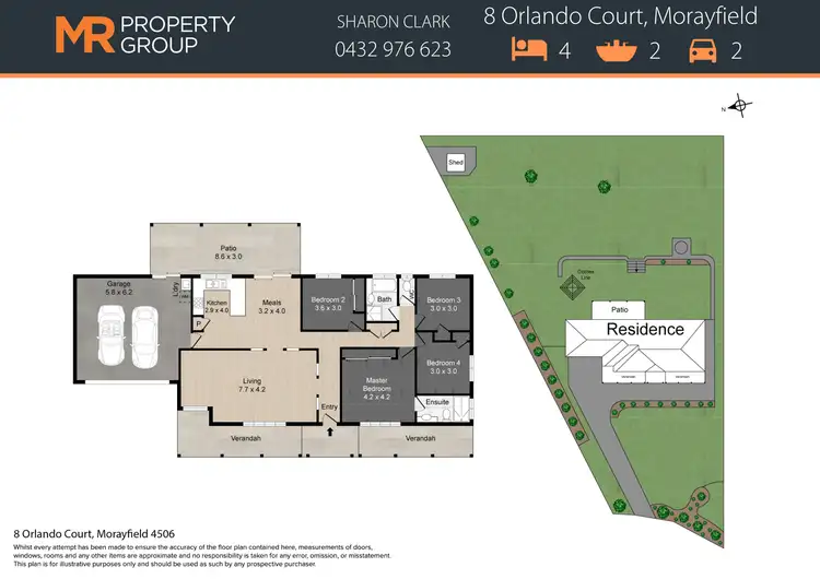 Floorplan of Homely house listing, 8 Orlando Court, Morayfield QLD 4506