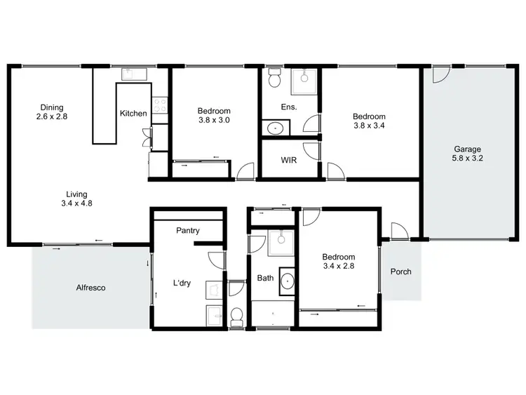 Floorplan of Homely unit listing, 3/8 Somerset Crescent, Mansfield VIC 3722
