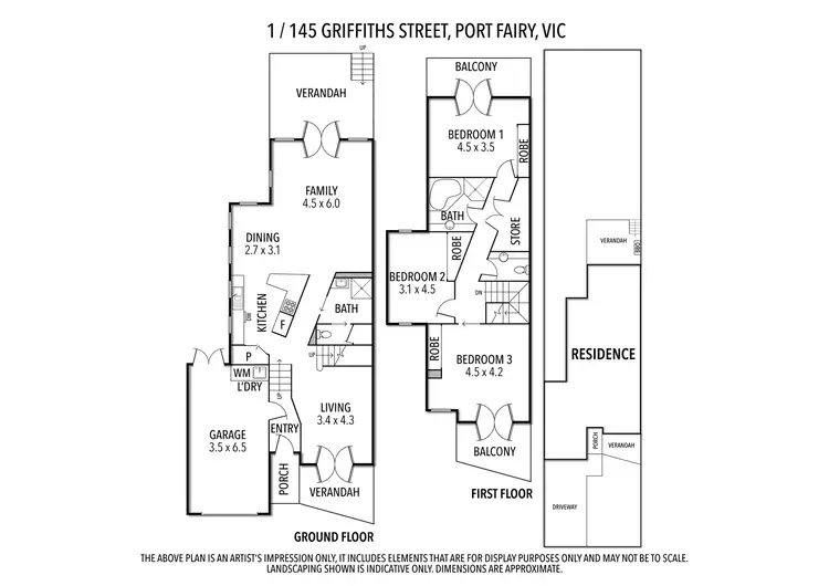 Floorplan of Homely house listing, 1/145 Griffiths Street, Port Fairy VIC 3284