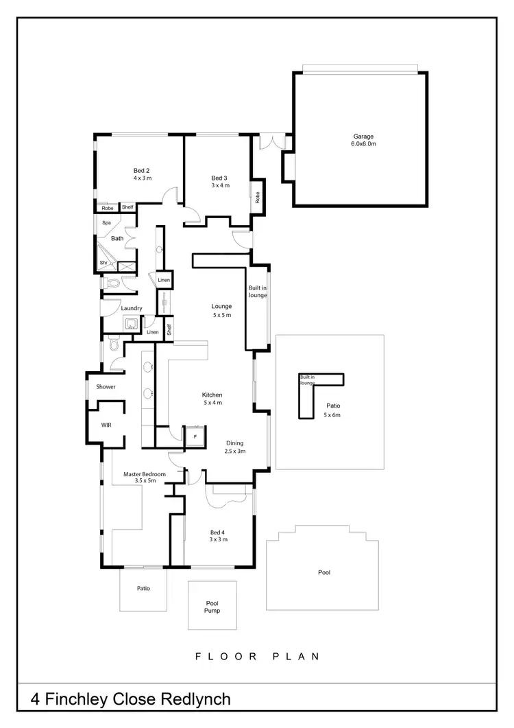 Floorplan of Homely house listing, 4 Finchley Close, Redlynch QLD 4870